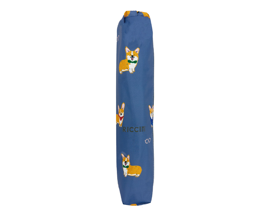 RICCINI UPF50+ Lightweight Umbrella – Corgi World, Deep Blue