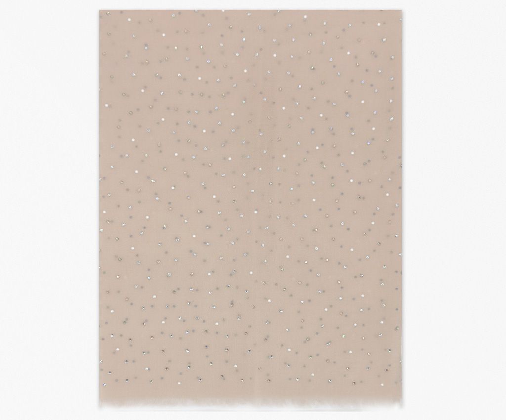 羊絨混羊毛水晶披肩-珊瑚微光,蝦肉色