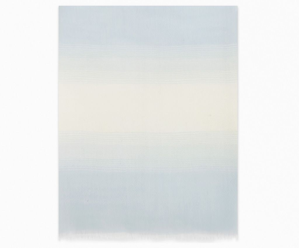 純羊絨披肩-象牙天空,淺藍色