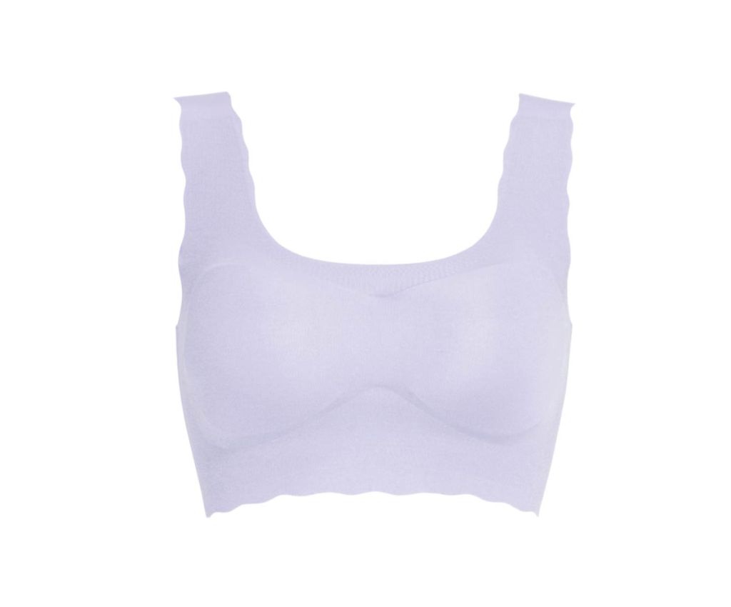 CRA010 GOCOCI Non Wire Seamless Half Top Bra - Light Purple - LL