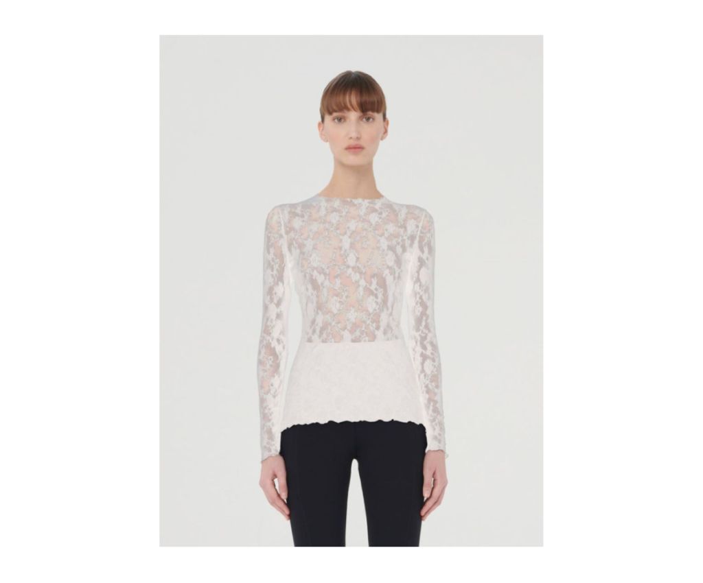 Floral Lace Top Long Sleeves