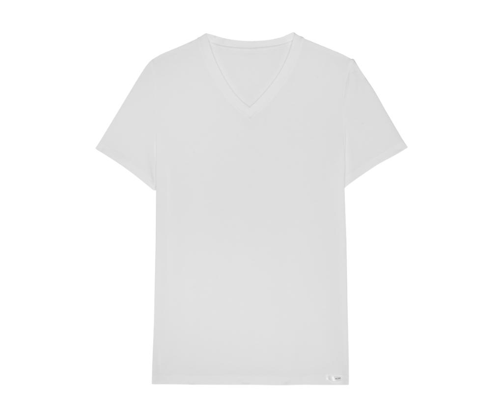 Tencel Soft T-Shirt V-Neck - White