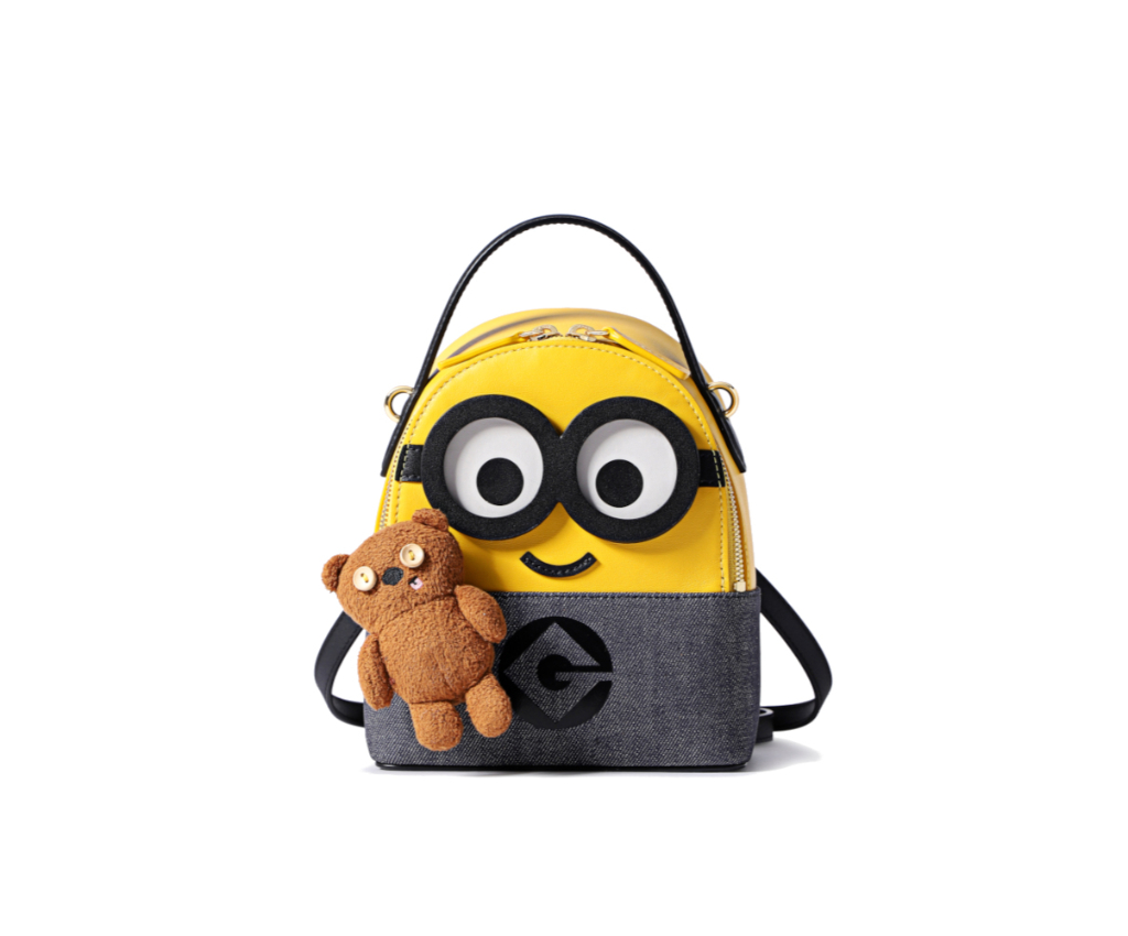 Minions Denim with Leather Backpack (Bear)