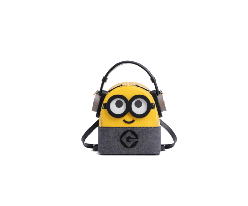 Minions Denim with Leather Backpack (Earphone)