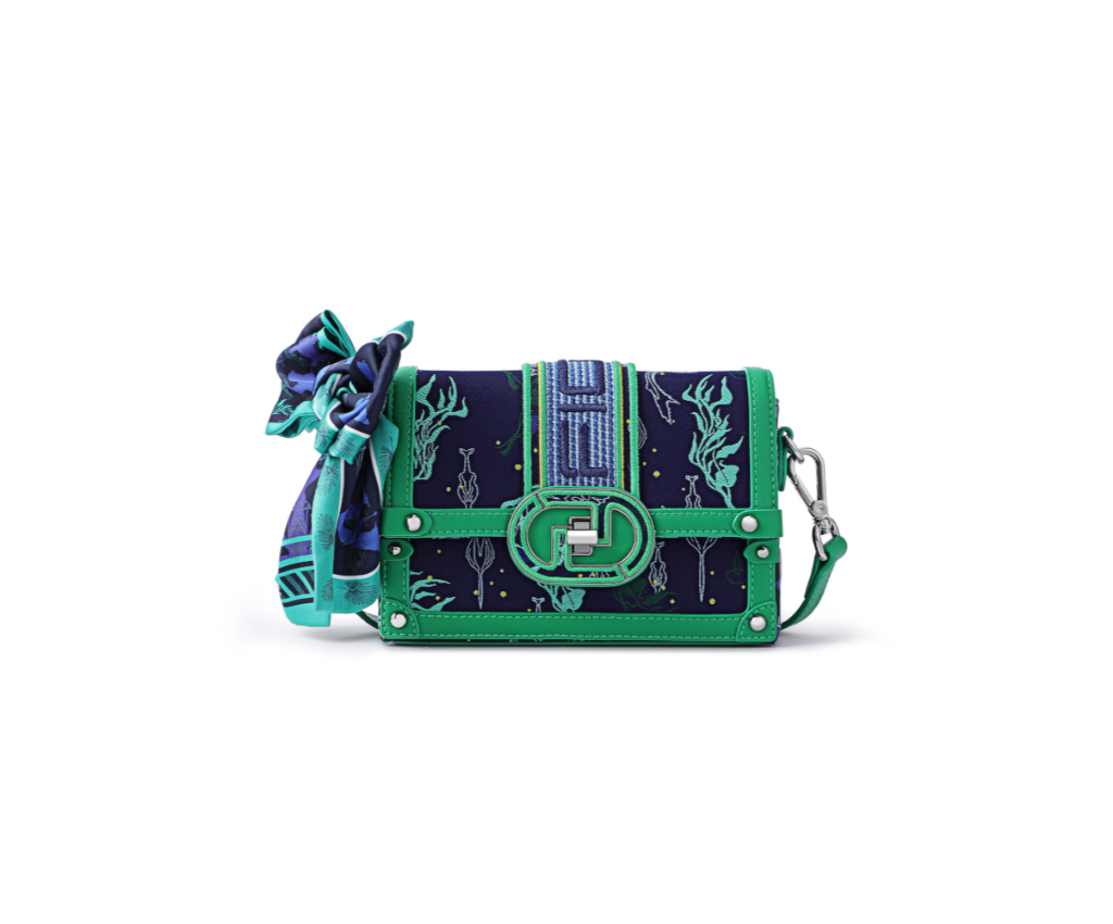 Avatar Jacquard with Cow Leather Crossbody &amp; Shoulder Bag