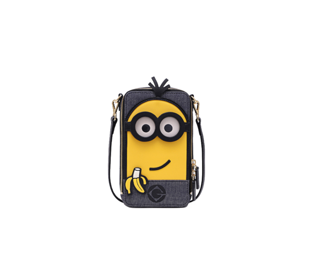 Minions Kevin &amp; Banana Denim with Leather Mobile Phone Bag