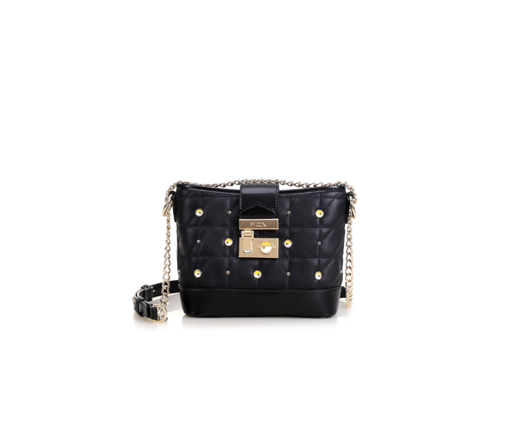 Minions Lambskin Leather with Cowhide Leather Shoulder Bag