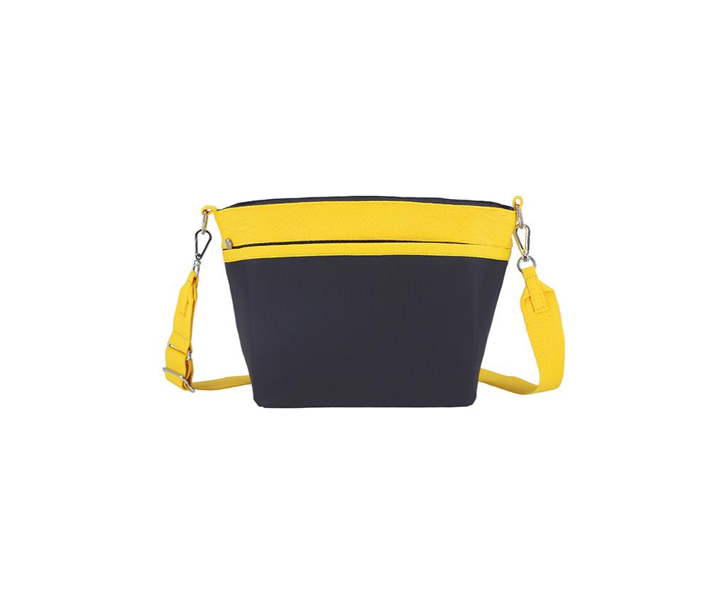 Small Bucket Bag (Deep Navy Blue/ Orange)