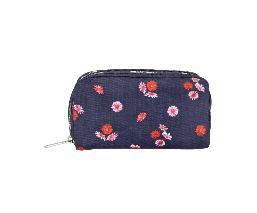 Rectangular Cosmetic (Denim Daisy)