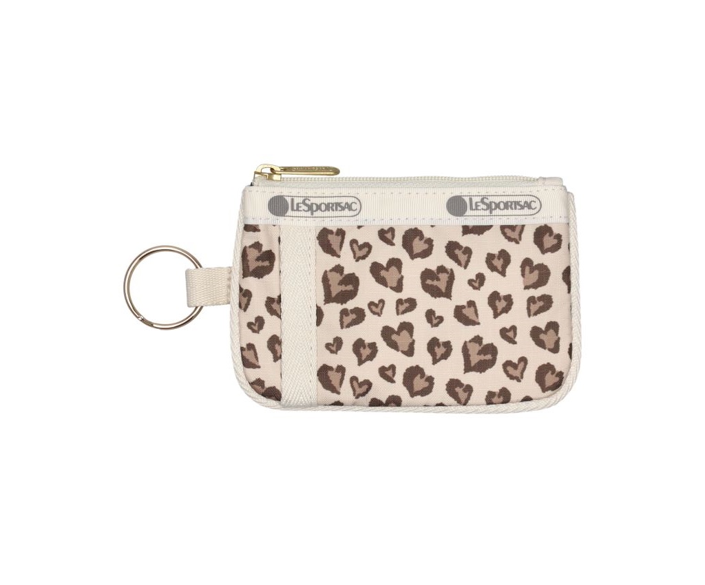 Key Card Holder (Latte Heart Leopard)