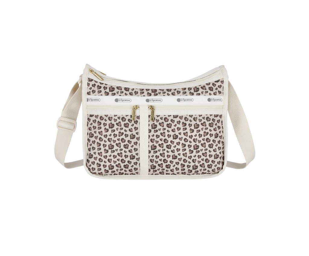 Deluxe Everyday Bag (Latte Heart Leopard)