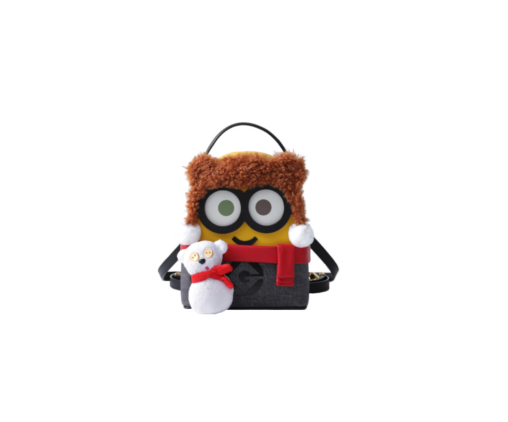 Minions Christmas Fur with Leather Backpack