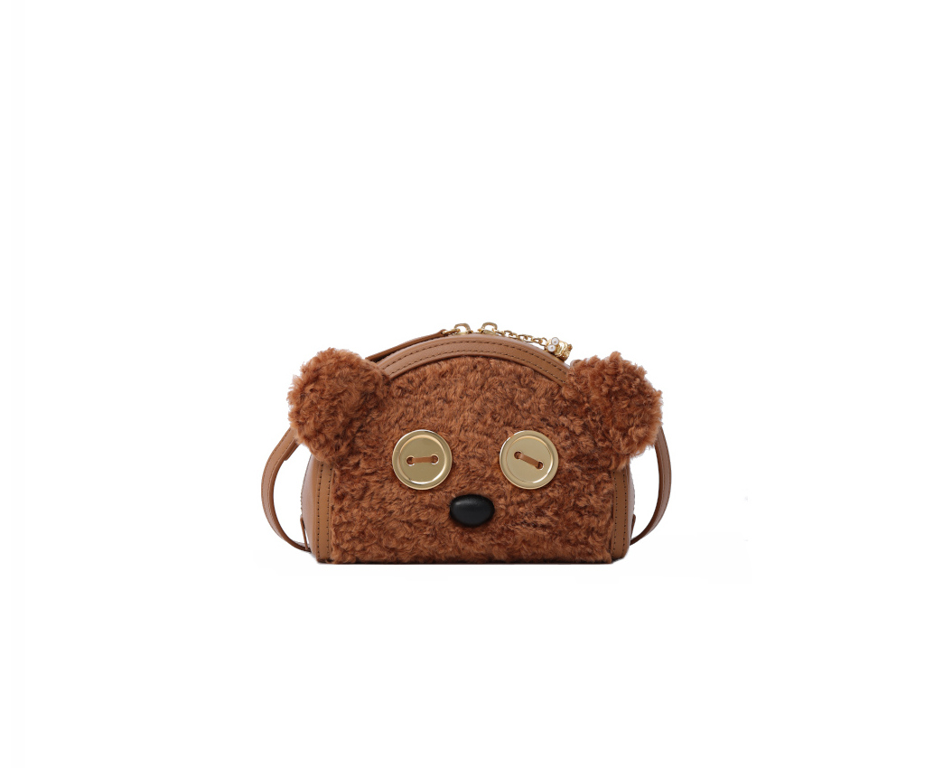 Minions Tim Fur with Leather Crossbody and Shoulder Bag