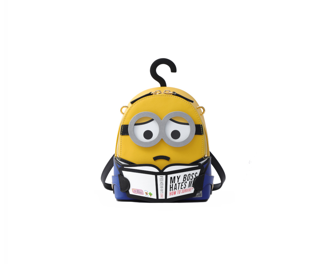 Minions My Boss Hate Me Leather Backpack