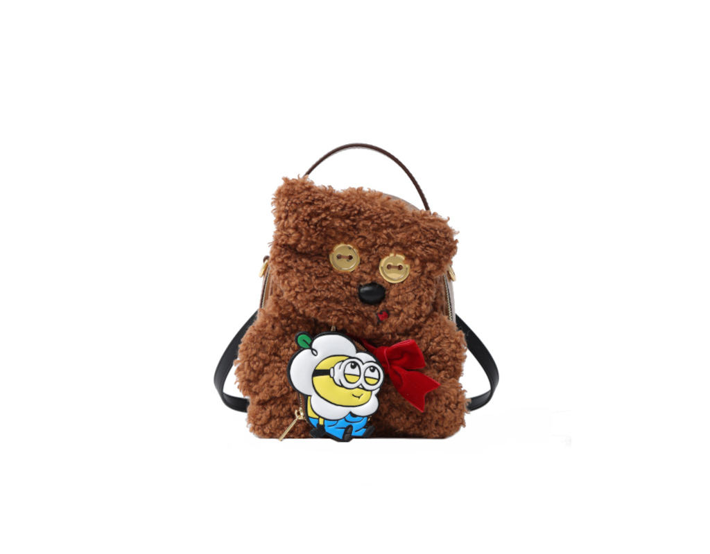 Minions Tim Fur with Leather Backpack