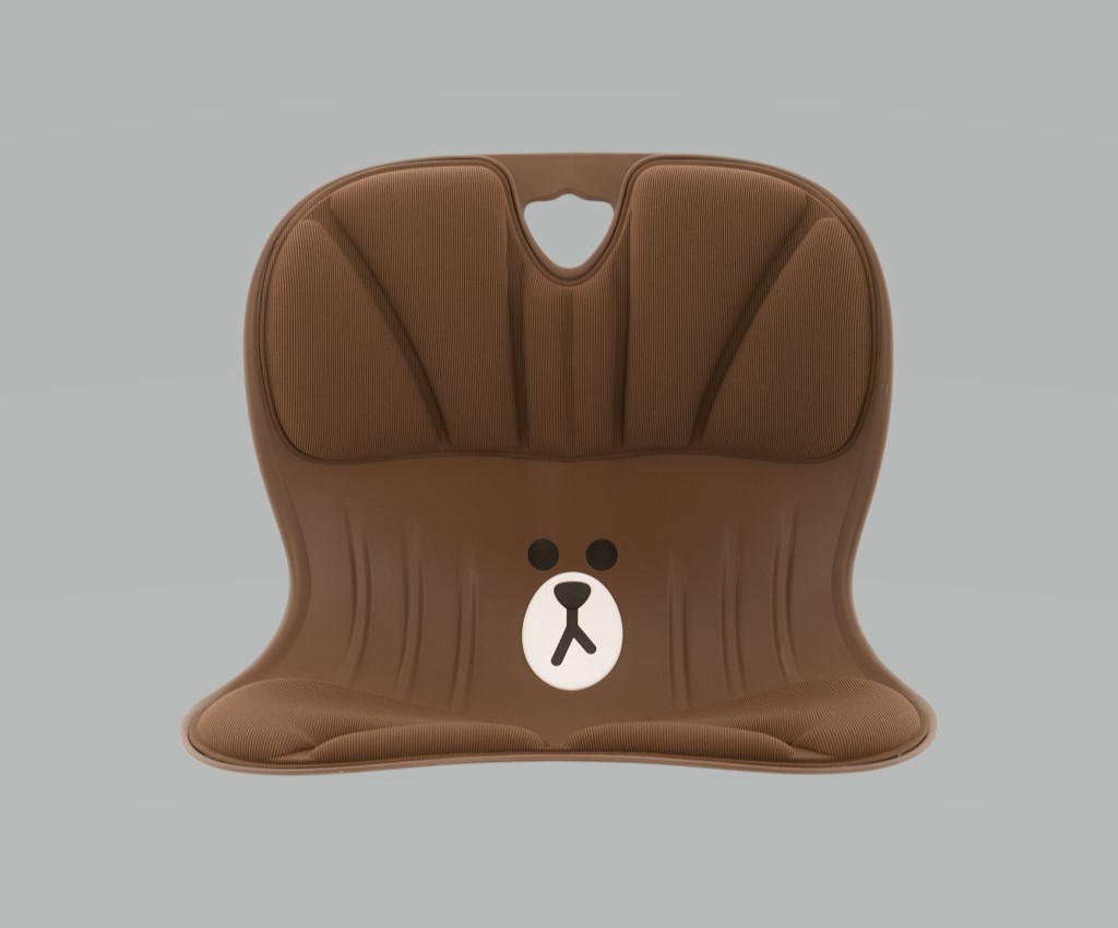 Line Friends Meets Curble Posture Chair - Brown